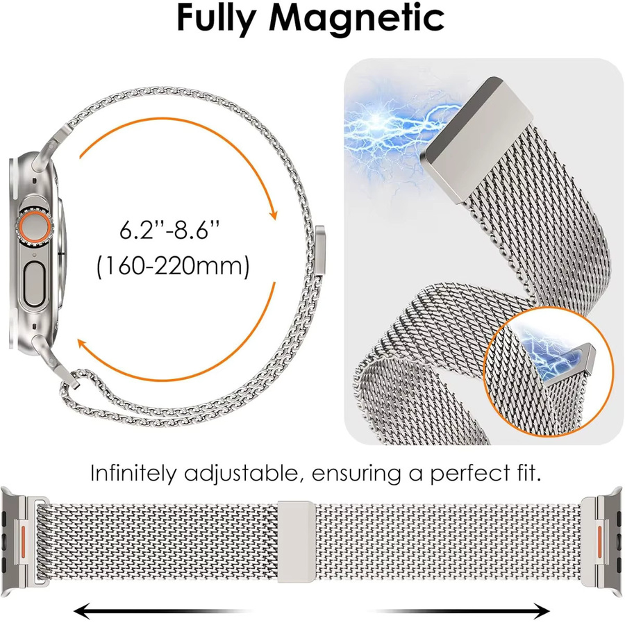Geekthink Uhrenarmband Edelstahl, Silber, Unisex - Bild 6