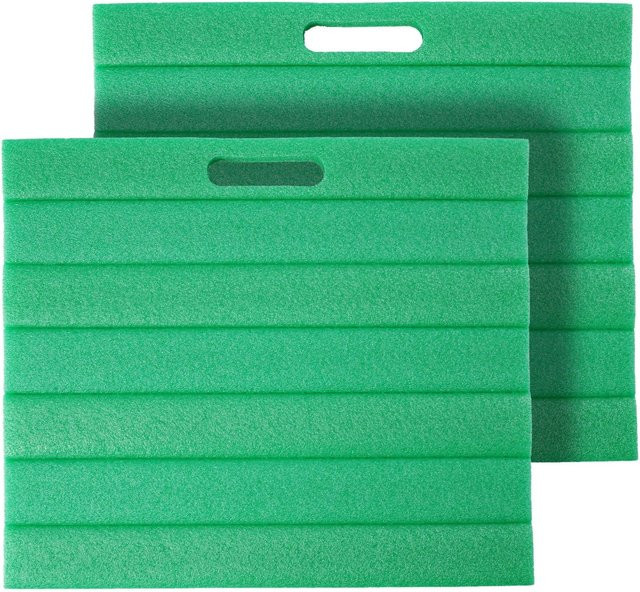 Relaxdays Kniekissen 2er Set aus Polyethylen in Grün, Polsternd und Kompakt, B: 35,0 cm, T: 30,0 cm, H: 3,0 cm - Bild 1