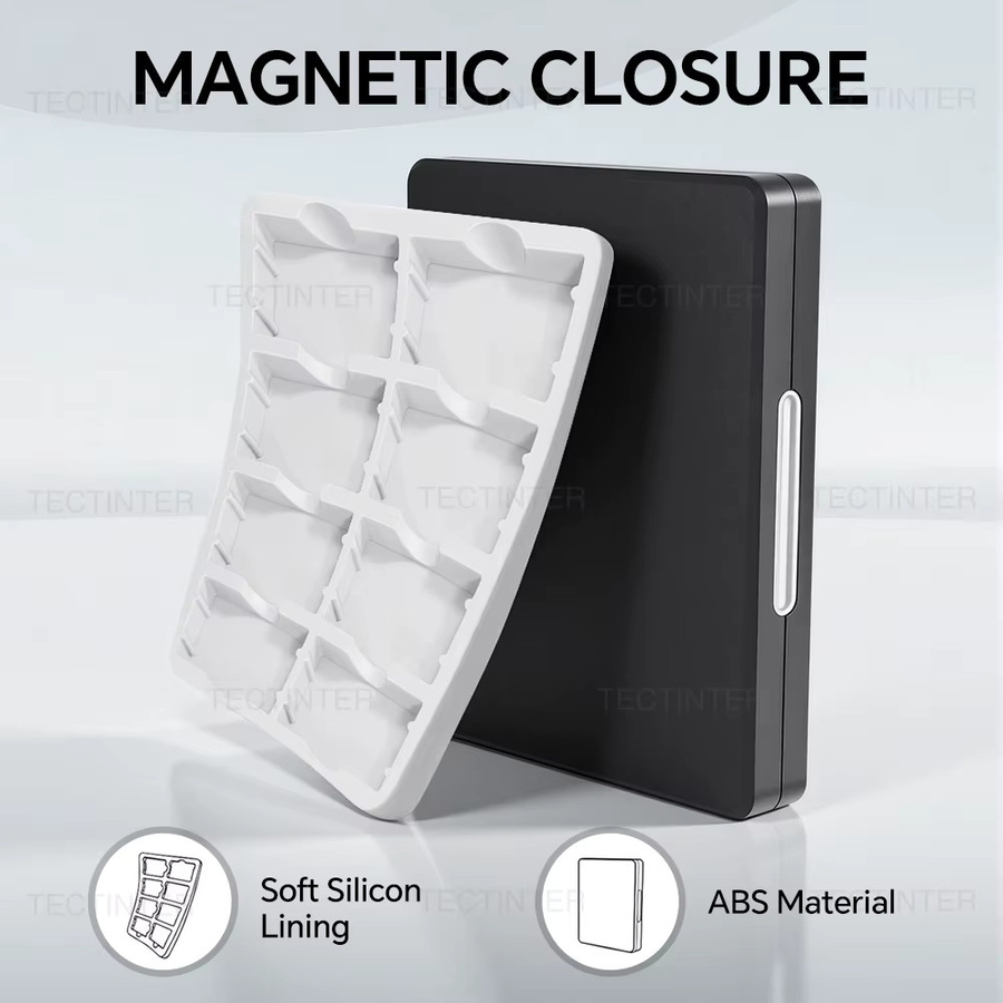 TECTINTER 16-in-1 Magnetische Tragbare Spielkarten-Aufbewahrungsbox für GB/GBA/GBC in Schwarz - Bild 4