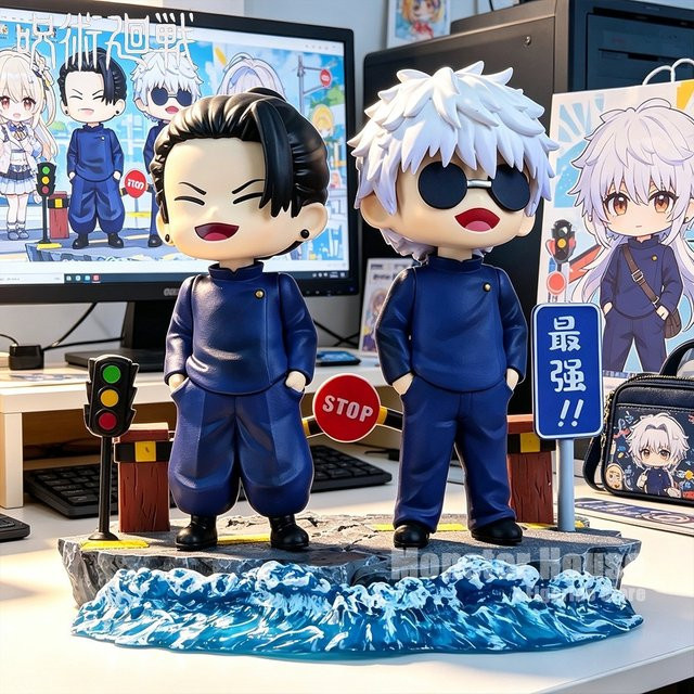 Bandai Jujutsu Kaisen Geto Suguru Gojo Satoru Actionfiguren, PVC-Statue, Bunt / Mehrfarbig - Bild 1