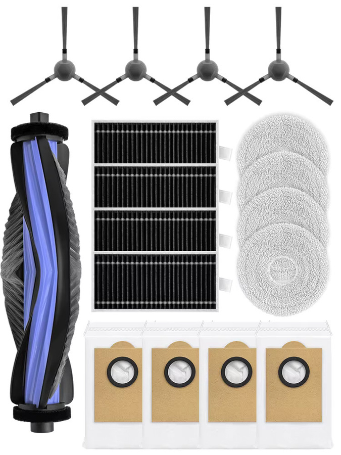 OSSIEAO Zubehör-Set für Lefant M3, M3 MAX und M3L mit Hauptbürste, Seitenbürste, HEPA-Filter und Wischmop-Tüchern - Bild 2