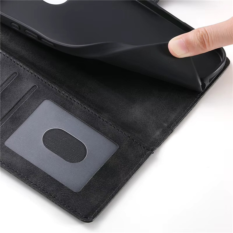 Luxus Magnetische Brieftasche Flip Case für Motorola MOTO Edge 60, 50 Fusion, G Stylus und Play E13 in Schwarz oder Pink - Bild 4