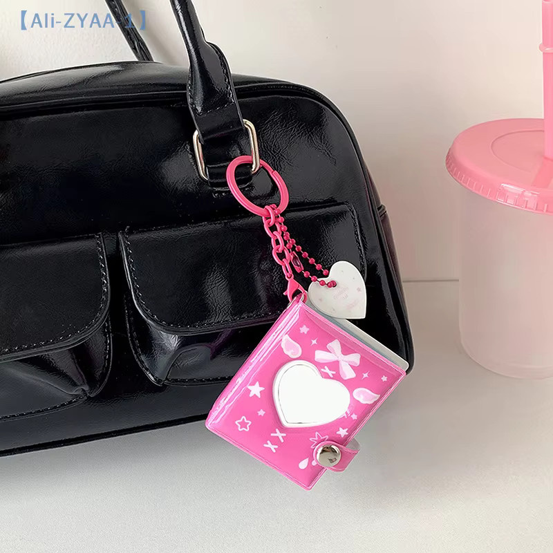 JETTING Mini Fotoalbum Schlüsselanhänger in Pink mit Fotohalter für Karten und Fotos - Bild 2