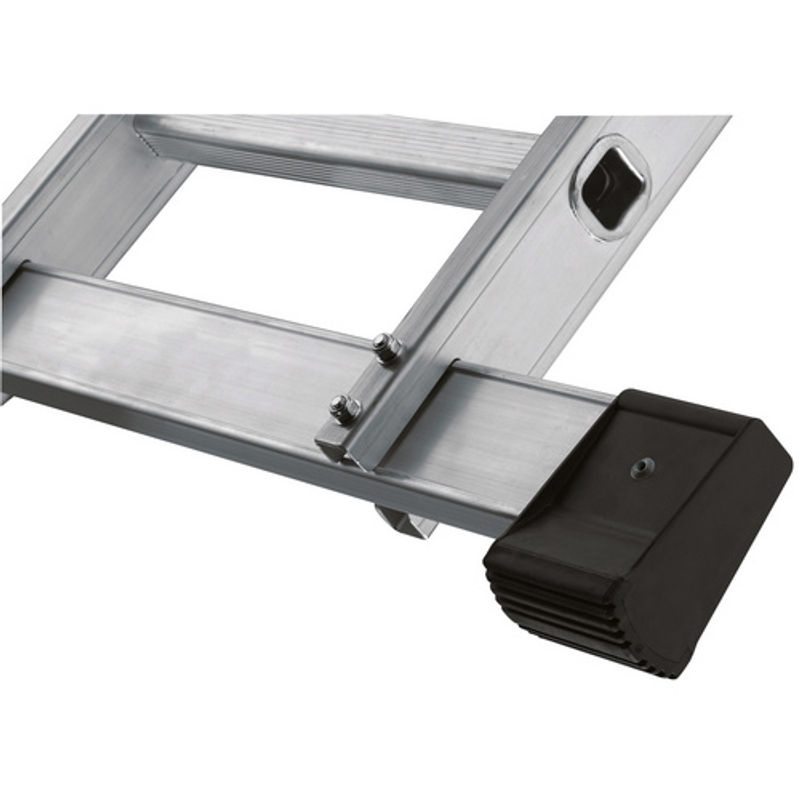 Hailo M60 Aluminium-Universalleiter mit Metall-Plattform und Gummifüßen, silberfarben, B/T/H: 91 x 77 x 120 cm - Bild 2