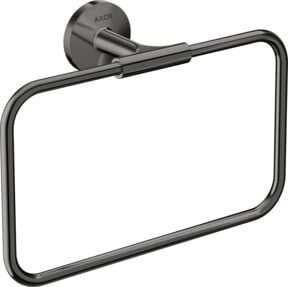 Hansgrohe Axor Uni. Circular Handtuchring Schwarz Poliert Wandmontage B: 25,0 cm, H: 21,6 cm - Bild 1