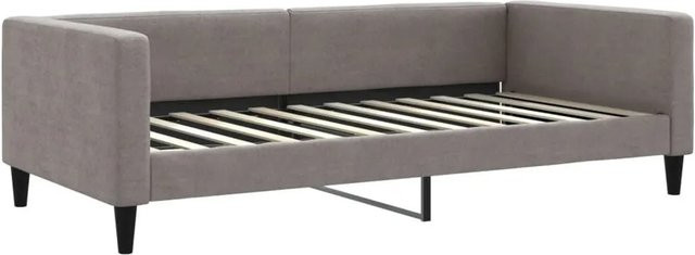 vidaXL Tagesbett in Taupe mit Schlaffunktion und Armlehnen, Polsterbett aus Stoff und Schaumstoff, B/T/H: 223 x 100-120 x 68 cm - Bild 1