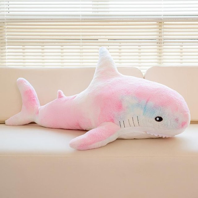 Binchi Fitness Haifisch Plüschtier, Rosa, 100cm - Bild 1