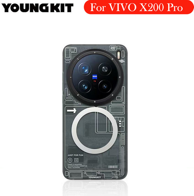 YOUNGKIT Magnetische Hülle für Vivo X200 Pro und VIVO X200 PRO MINI mit Micro Matte Rückseite in Schwarz - Bild 1