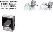 Trodat Printy 4911 Selbstfärbestempel Schwarz mit Rot, individuell gestaltbarer Kunststoffstempel, B/H: 35 x 14 mm - Bild 1