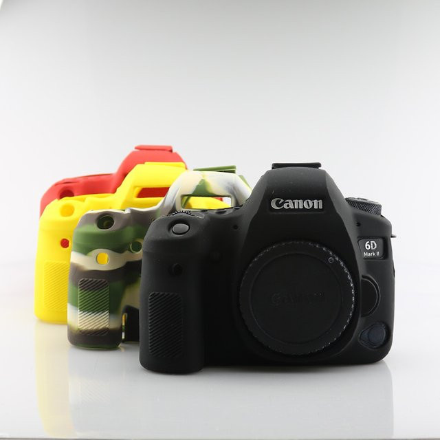 JAOUCAM Silikon-Kameratasche für Canon 6DII EOS 6D2 in Schwarz, stoßfeste und kratzresistente Schutzhülle - Bild 1