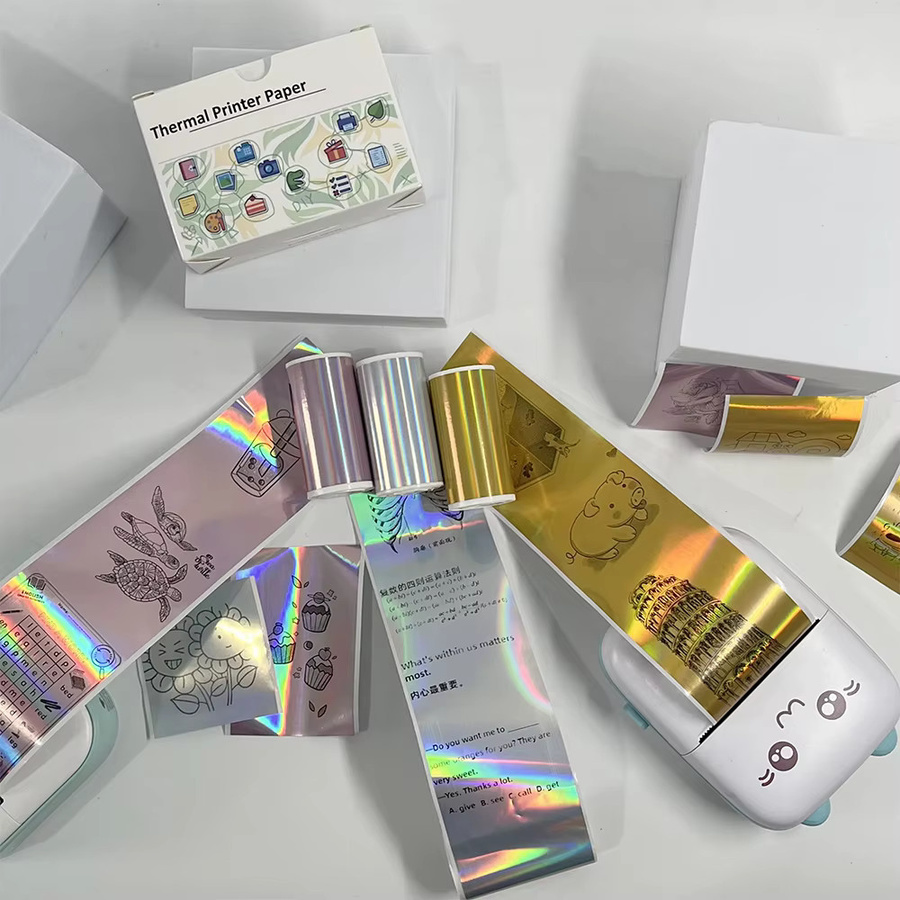 Paperang Holographische Laser Thermo Aufkleber Transparent Glänzend für T02/M02/M03/M04 A6 Foto Notizen - Bild 2