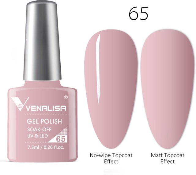 VENALISA Nagel-Gel-Nagellack, rosa Glitzer, 7,5 ml - Bild 1