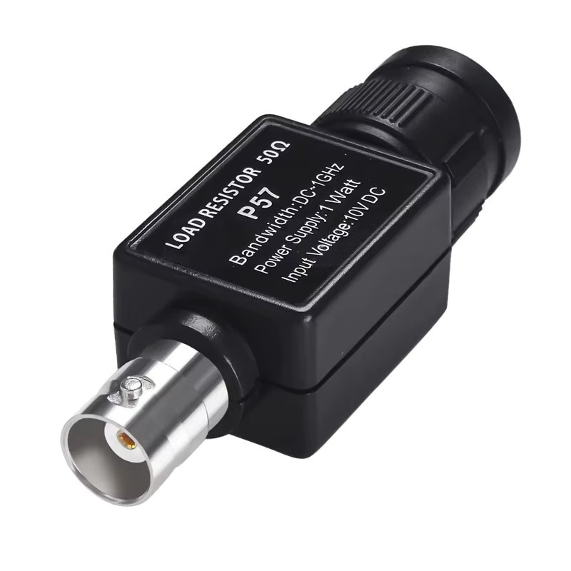 Cleqee P57 Q9 Adapter BNC Buchse zu Sitz Stecker 50 Ohm Feed Through Terminator Schwarz 1GHz - Bild 3
