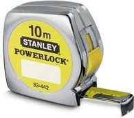 Stanley Bandmaß Powerlock aus Kunststoff in Silber und Gelb, Länge: 10 m, Breite: 2,5 cm - Bild 1