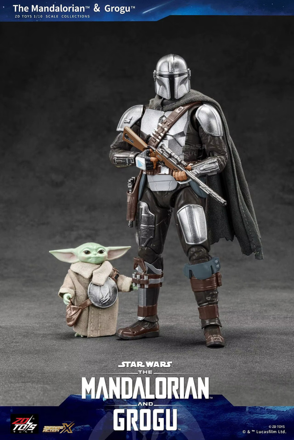 ZD Toys Star Wars Darth Vader Grogu Baby Yoda Der Mandalorianer Sturmtruppler, Actionfigur, 1/10 - Bild 2