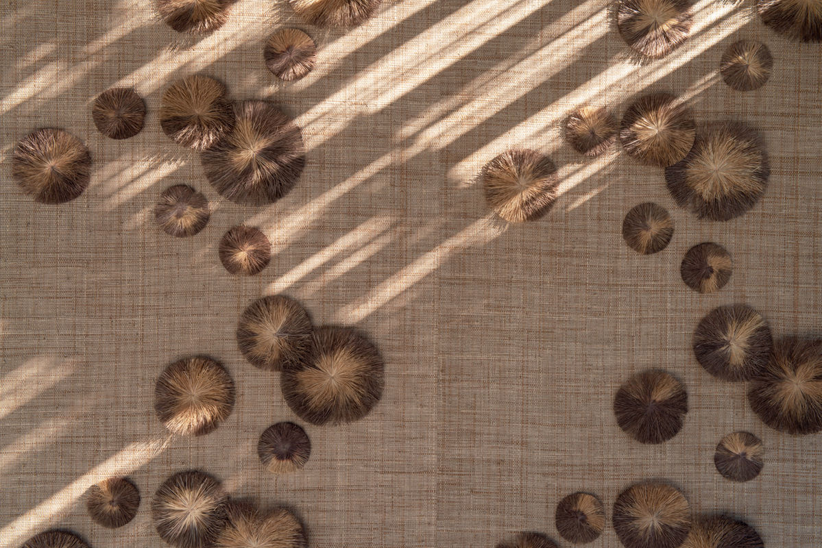CMO Paris Tapete Raphia Lotus in Miel Beige mit botanischem Boho-Design - Bild 3