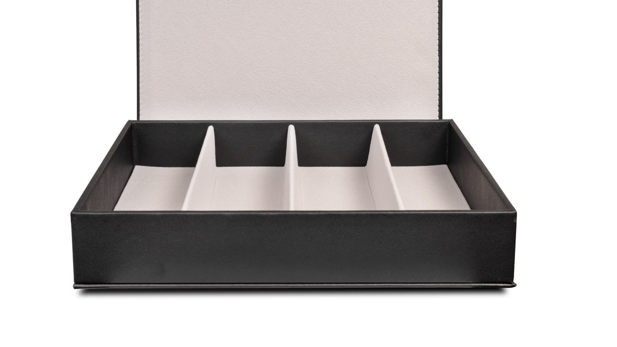Victoria Collection Brillenbox für 4 Brillen mit Deckel in Schwarz oder Weiß - Bild 2
