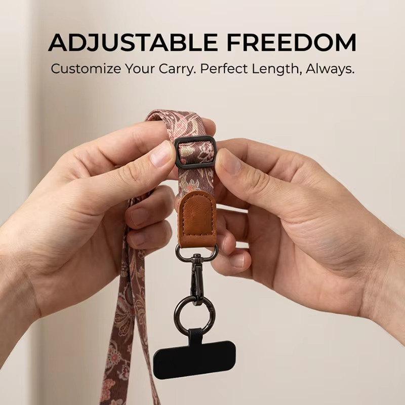 Vintage Boho Handy-Umhängeband als verstellbarer Anti-Verlust-Halsriemen mit Clip für iPhone und Xiaomi Hüllen-Zubehör - Bild 2
