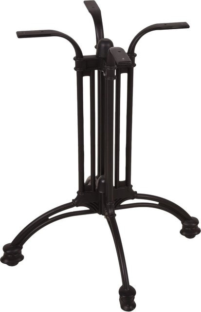DELUKE Tischgestell IRIS 4-Fuß aus Aluminium in Schwarz Matt, B/T/H: 70 x 61 x 61 cm - Bild 1