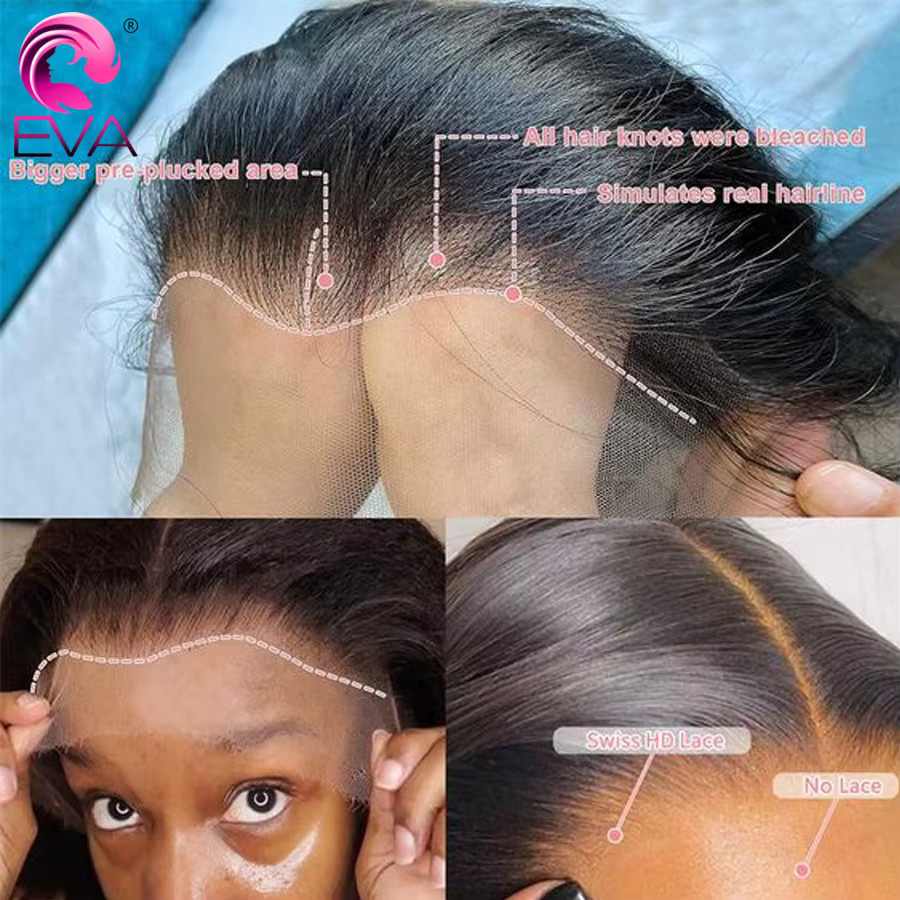Eva Hair HD Spitze Frontal, 13x4, 100% menschliches Haar - Bild 5