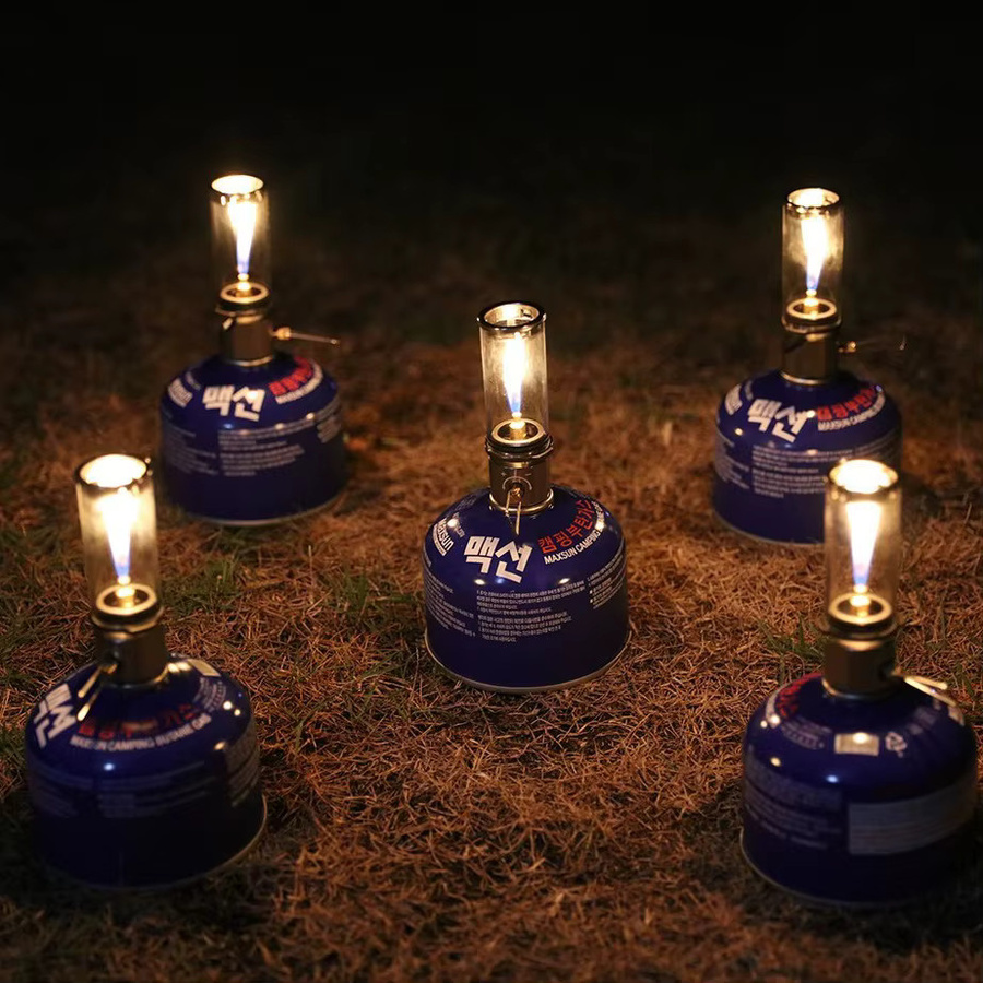 BRS Tragbare kabellose Camping-Laterne im Gaslicht-Design für Outdoor, Wandern und Picknick - Bild 2