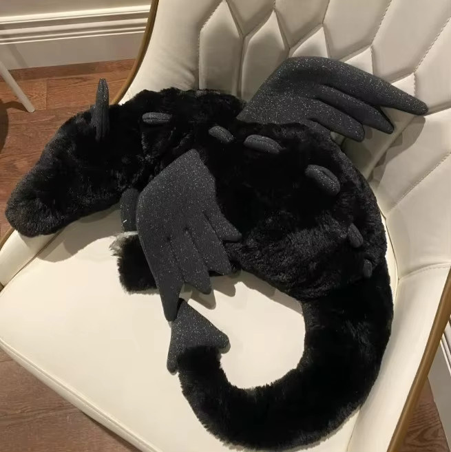 XUYUAN Onix Drache als schwarzes Deko-Ornament für dein Wohnzimmer oder deinen Schreibtisch - Bild 4