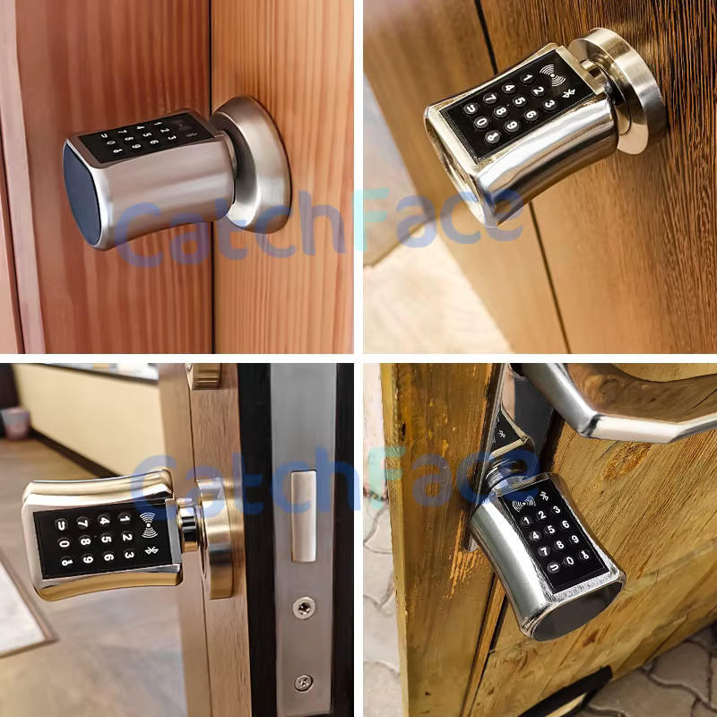 Catchface TTlock Bluetooth Smart Zylinderschloss in Silber mit WLAN-Sicherheit, App-Steuerung, Tastenfeld, Code und RFID-Karte - Bild 3