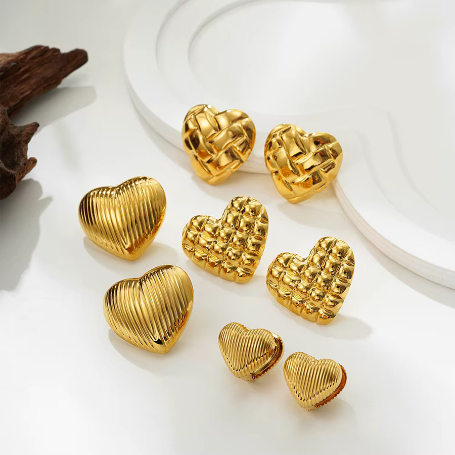 Erpels Ohrstecker, Herz, vergoldet, Damen - Bild 2