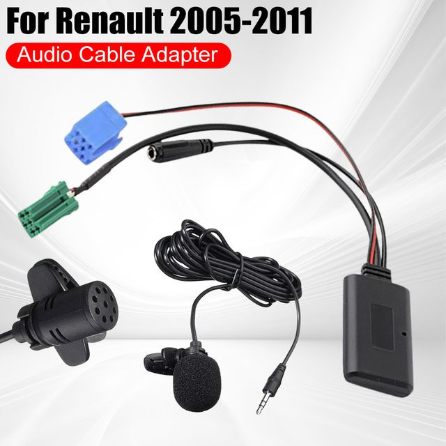 APWIKOGER Bluetooth Audiokabeladapter mit Mikrofon für Renault Clio Espace in Schwarz - Bild 1