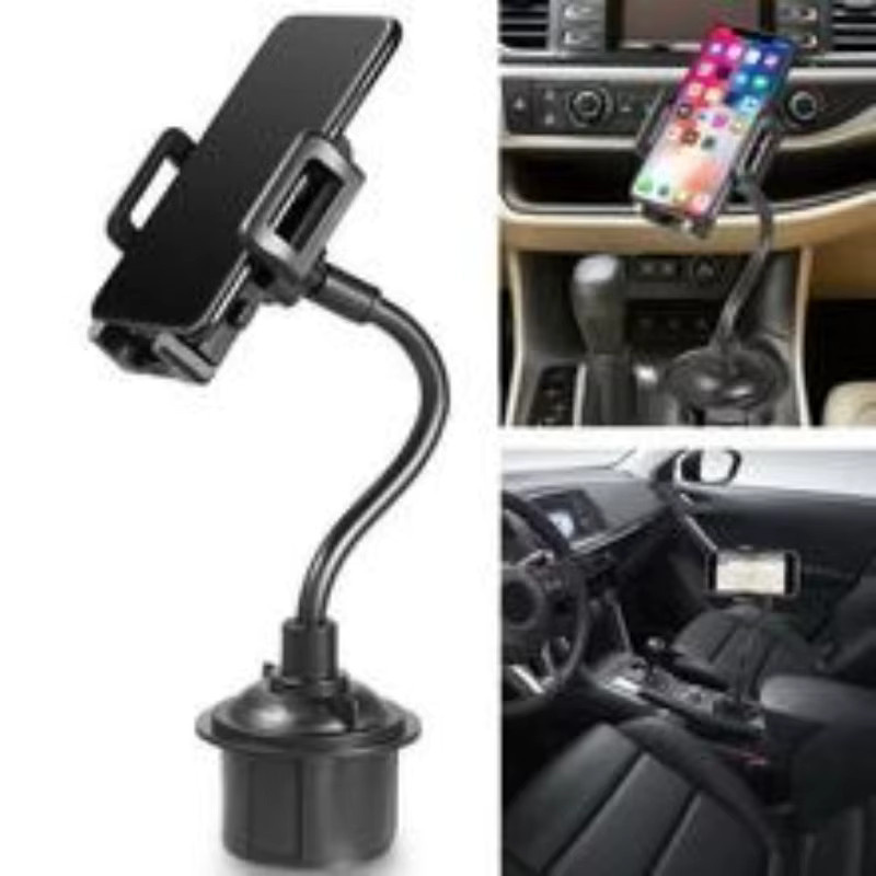 Universeller 360 Grad drehbarer Getränkehalter und Smartphone-Halter für das Auto in Schwarz - Bild 3