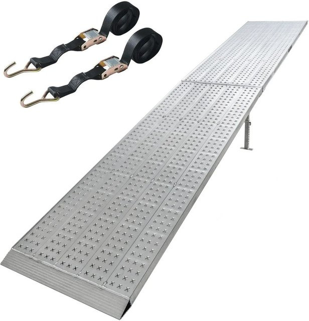 TRUTZHOLM Auffahrrampe aus Aluminium klappbar, Farbe: Silber, Breite: 70 cm, Länge: 400 cm, Tragkraft: 400 kg - Bild 1