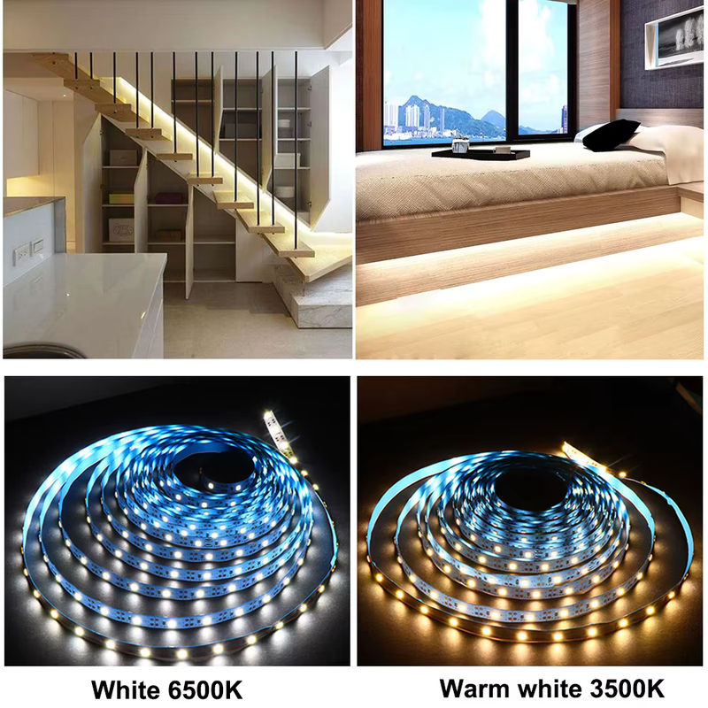 Gleco LED-Streifen mit Bewegungssensor 2835 SMD, Warmweiß, 5 m Länge, DC 5V, IP30 nicht wasserdicht - Bild 3