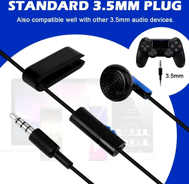 Hayoumon Gaming-Headset mit Mikrofon Mono-Chat-Ohrhörer für PlayStation 4 Controller - Bild 1