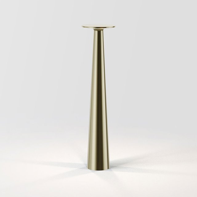 Lix Skinny LED-Tischleuchte IP44 in Messing mit Akku und Steckernetzteil, dimmbar, Farbe: Gold/Messing - Bild 1