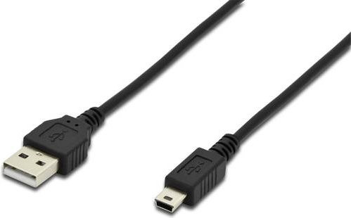 Digitus USB 2.0 Anschlusskabel USB-A auf Mini-USB in Schwarz, Länge: 1,80 m - Bild 1