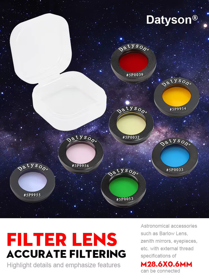 Datyson Astronomie-Teleskop Filterkombination für Mond und Planeten aus optischem Glas in Grün und Multicolour, 1,25 Zoll - Bild 6