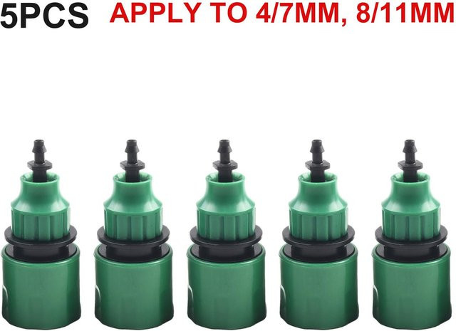Betterlife Household Schlauch Schnell Anschluss Adapter aus Kunststoff, Farbe: Grün, für 4/7mm und 8/11mm - Bild 1