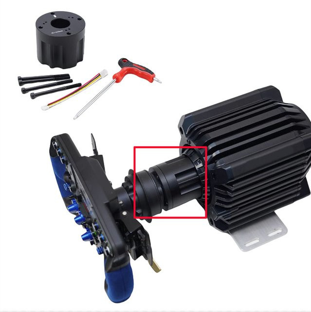 Simube Extension Simulationsspielzubehör für Fanatec DD/DD+ Basis aus Aluminiumlegierung, Schwarz, 58 mm - Bild 1