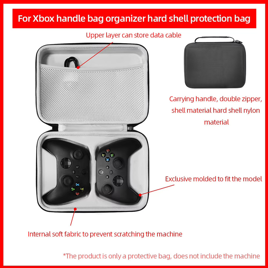ALLOET Game-Controller-Schutztasche aus Nylon in Schwarz für PlayStation 4/5, Switch Pro und Xbox - Bild 5