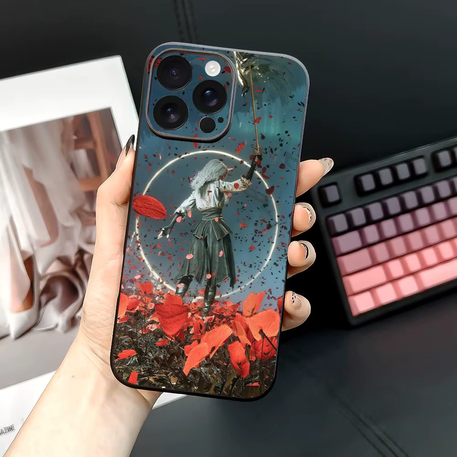 Handyhülle C-Clair Obscur E-Expedition 33 für iPhone 17 16 15 ProMax in Schwarz und Multicolour mit Satin-Glanz - Bild 3