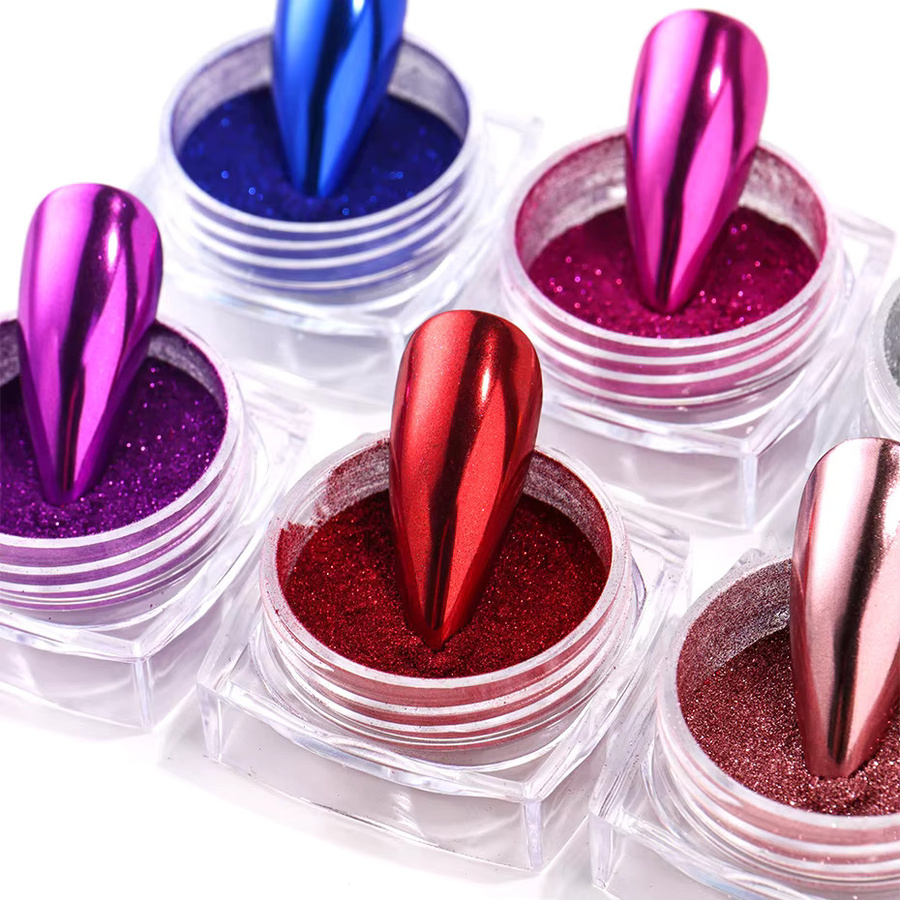 Full Beauty Nagelpuder Pigment Metallic, 8 Boxen - Bild 3