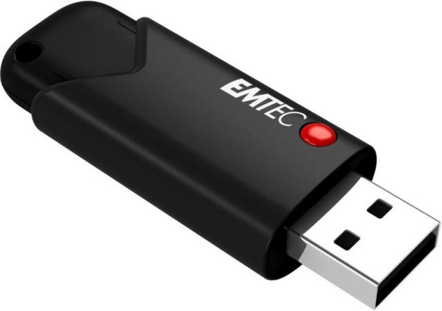 Emtec B120 Click Secure USB-A 3.2 Flash Drive, 128 GB, Schwarz - Bild 1