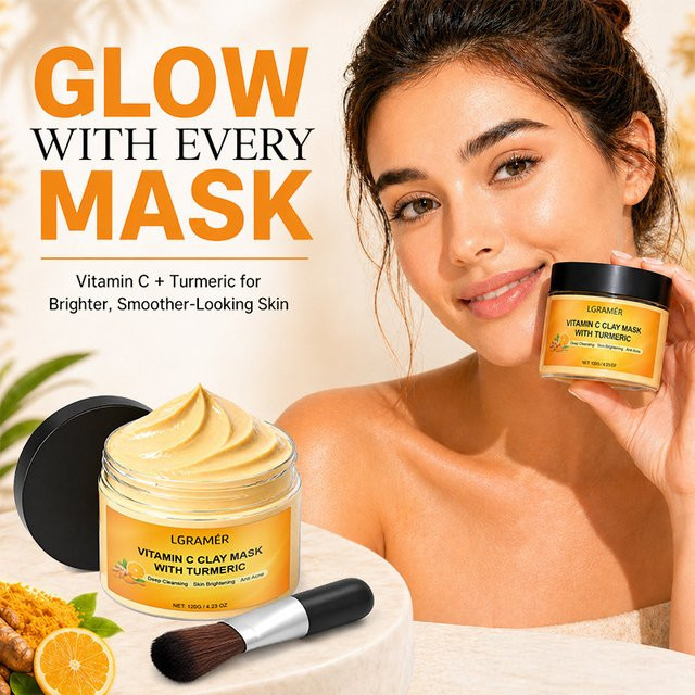 REAROYA Kurkuma-Vitamin-C-Tonmaske, 120g, für fettige Haut - Bild 1