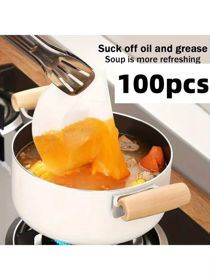 100 Stück Einweg Öl-Absorbierpapier für Lebensmittel zum Filtern und Backen in der Küche - Bild 5