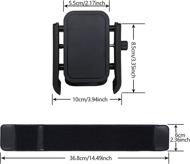 Bloom Play Verstellbares und Rotierbares Armband für das Handgelenk als Telefonhalter für Sport, Laufen und Tanzen in Schwarz - Bild 1