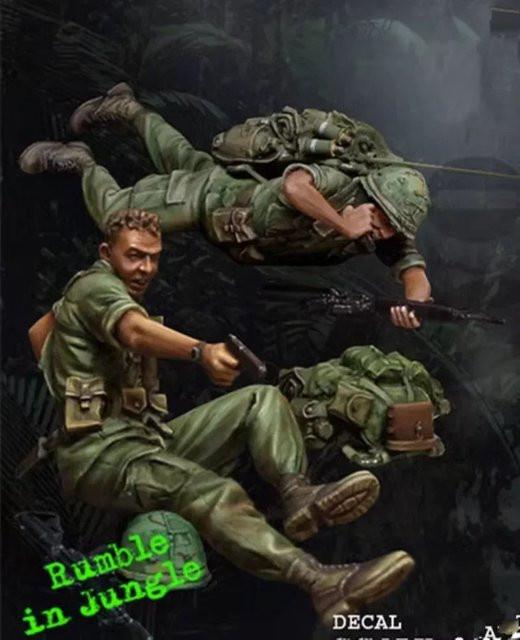 BAANFU Vietnam War US Army Call Air Support, Modellbausatz, Maßstab 1:35, Resin, Einzelfigur - Bild 1