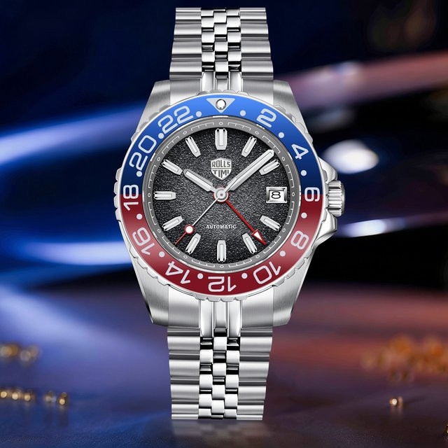 RollsTimi Armbanduhr, Automatik, Edelstahl, Saphirglas, Herren, Schwarz - Bild 1