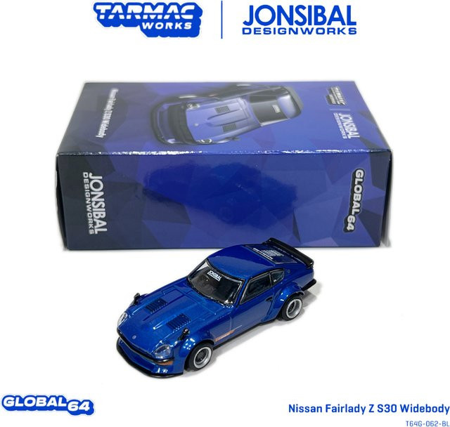 Tarmac Works Nissan Fairlady Z S30 Widebody Jonsibal Design, Diecast Auto Modell, 1:64, Blau - Bild 1