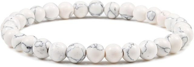 Armband Naturstein Perlen, Vulkanische Lava, Tigerauge, Elastisch, Unisex, 19cm - Bild 1