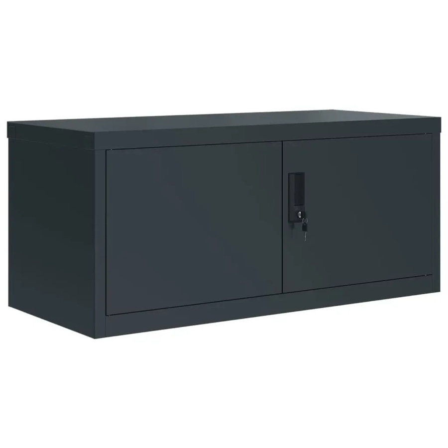 vidaXL Aktenschrank aus Stahl in Anthrazit mit Schloss, B/T/H: 90 x 40 x 40 cm - Bild 2